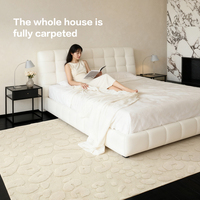 Tapis Dsermer Baron moderne en laine/nylon/polyester, réversible, antidérapant, rembourré, résistant aux taches, à poils moyens, adapté aux animaux domestiques