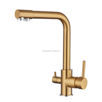 Robinets de cuisine à haute arc système d'eau de filtration amélioré pulvérisateur à tirer vers le bas sous l'évier navire purificateur à boire mélangeur 2 poignées