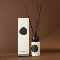 Parfum de luxe vide 100ml 200ml bouteille en verre de diffuseur d'arôme de roseau de parfum de citrouille ronde vide