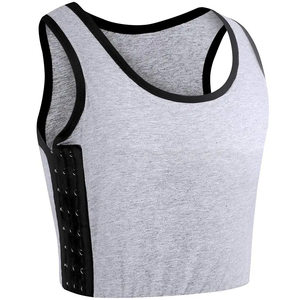 New Design 100% Spandex / Cotton Women <strong>Tomboy</strong> Plus Size Breathable Sustainable Elastic Band Colors Lesbian Chest Binder - Product Image 4
