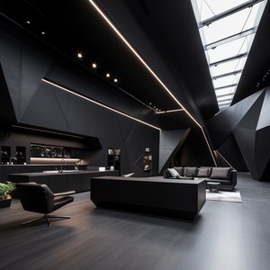 2024 Ai การออกแบบแนวคิดสำหรับตู้สีดำที่ดีที่สุดภาพวาดการแสดงผล3D สำหรับห้องครัวบ้านเฟอร์นิเจอร์ภายใน - Product Image 6