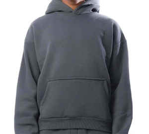 เซตเสื้อฮู้ดกีฬาผ้าฝ้ายสองชิ้นคุณภาพสูงของผู้ชายชุดสเวตเชิ้ตแนวสตรีทมีลายปักโลโก้สำหรับฤดูหนาวออกกำลังกายแบบลำลอง - Product Image 4