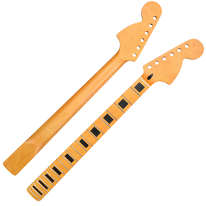 Manche de guitare <span class=keywords><strong>Strat</strong></span> mat jaune clair 22 frettes, manche de guitare ST avec tête large en érable et pipa en bois de pêche, chevalet en os de bœuf - Product Image 1
