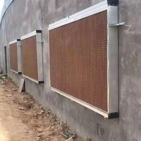Refroidisseur d'air évaporatif à cadre en aluminium avec rideau de refroidissement à eau pour élevages porcins, serres et hangars