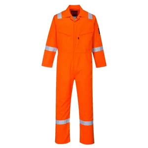 High Brightness Reflective Strip Solid Color Design Working Suit Work Industrial Safety Worker Uniform Suit