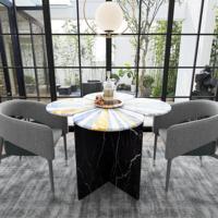 Table en marbre au design moderne et luxueux CenturyMosaic Offre Spéciale comptoirs de tables de restaurant pour le salon