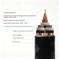 Kabel Daya Tembaga Berisolasi XLPE dengan Selubung PVC dan Pelindung Pita Tembaga, Tegangan Menengah YJV 8.7/15kV 26/35kV, Berbagai Luas Lintang Keluas (CN)