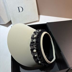 Élégant chapeau de <span class=keywords><strong>soleil</strong></span> coréen en dentelle perlée pour femme, double face, en soie glacée, idéal pour l'été et la plage - Product Image 6