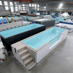 Mini Garden Swim Spa Above Ground Wooden Rectangle Fiberglass Swimming <b>Pool</b> Modern Clear Acrylic Endless <b>Pool</b> - Product Image 4