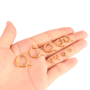 10pcs 18K PVD mạ vàng thép không gỉ mùa xuân <span class=keywords><strong>Clasp</strong></span> đối với trang sức làm đồ trang sức khóa đồ trang sức mùa xuân Vòng <span class=keywords><strong>Clasp</strong></span> cho Dây chuyền vòng đeo tay - Product Image 4
