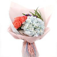 En gros logo personnalisé imprimé coloré femmes cadeau décoration papier pour fleurs emballage rouleau