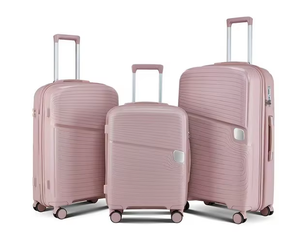 Ensemble de 3 valises trolley de haute qualité, roues doubles silencieuses, prix direct usine, valise en PP pour hommes et femmes - Product Image 1