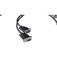 Cable Divisor DB9 RS232 Personalizado, 4 Machos DB9 a 1 Hembra DB9, Arnés de Cables Blindado para Depuración de Instrumentos PLC Industriales