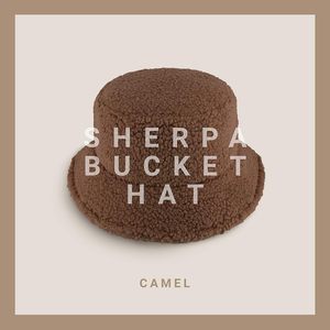 <b>Sherpa</b> Bucket <b>Hat</b> For Women Winter Fuzzy Faux Fur Brim Fisherman <b>Hat</b> Casual Style - Product Image 3