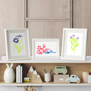 Plantilla Reutilizable de Flores de PET para Pintar, Plantilla de Plantas Silvestres para Arte Mural DIY, Decoración de Muebles de Madera y Manualidades - Product Image 4
