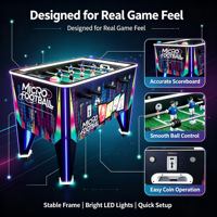 Table de baby-foot d'intérieur en métal pour 2 joueurs, machine de jeu d'arcade à monnayeur, personnalisable, avec simulation de points pour le divertissement