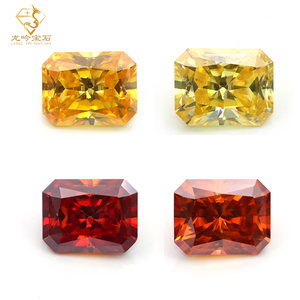 Piedra preciosa suelta de moissanita de corte radiante con baño de diamantes multicolor,certificado GRA de alta calidad. - Product Image 2