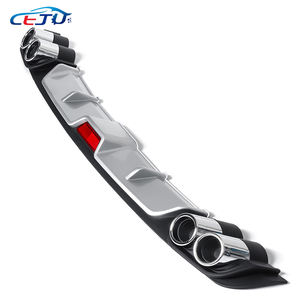 ชุดตัวถังรถอเนกประสงค์ ABS <span class=keywords><strong>สี</strong></span>ดำมันวาวตัวรถปรับแต่งกันชนท้ายรถลิปดิฟฟิวเซอร์พร้อมไฟเบรกปลายท่อไอเสีย - Product Image 2