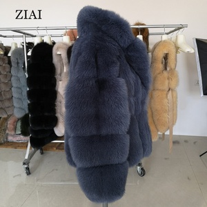 <span class=keywords><strong>Cappotto</strong></span> da <span class=keywords><strong>Donna</strong></span> <span class=keywords><strong>Oversize</strong></span> in Vera Pelliccia di Volpe Stile Western, Caldo e Invernale, Moda di Lusso all'Ingrosso dalla Fabbrica - Product Image 5