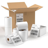 Étiquettes d'expédition adhésives imperméables OEM 100x150, rouleau d'étiquettes thermiques 4x6 pour codes-barres, usage express, directement de l'usine