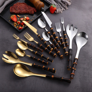 Juego <span class=keywords><strong>de</strong></span> Cubiertos Estilo Occidental con Mango <span class=keywords><strong>de</strong></span> Bambú, Cuchillo, Tenedor y Cuchara <span class=keywords><strong>de</strong></span> Acero Inoxidable, Cuchara para Café/<span class=keywords><strong>Postre</strong></span>/Helado - Product Image 6