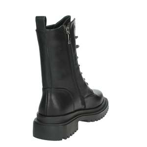 Botas de tobillo para mujer D'Essai, estilo combate, color negro, con cordones, botas de moda. - Product Image 3
