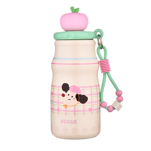 Yogue Kids Water <b>Bottle</b> 500ml Leak Proof Portable Cup For School With Straw And Apple Design - Product Image 2