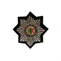 Badge brodé 3D en forme d'étoile, broche en fil métallique, patch personnalisé avec logo pour vêtements, chapeaux, promotion