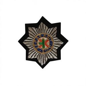 3D Embroidered <b>Badge</b> <b>Star</b> Shape Metal Wire Brooch Custom Logo Patch for Garment Hat Promotion - Product Image 2