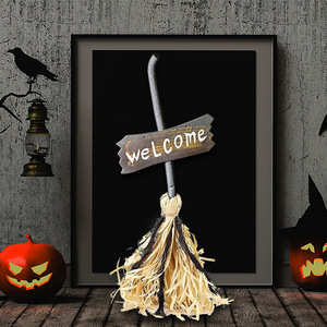 Escoba Eléctrica de Halloween con Luz <span class=keywords><strong>y</strong></span> Sonido de Bruja, Camina por Interiores, Ideal para Bares <span class=keywords><strong>y</strong></span> Casas Encantadas, Novedad Explosiva Transfronteriza - Product Image 1