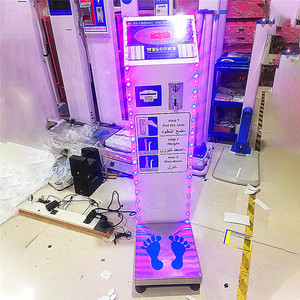 Große digitale Anzeige Münz betriebene digitale Gewichts maschine Ultraschall höhe 300kg Gewicht Fitness-Waage - Product Image 5
