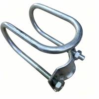 Collier de serrage en acier galvanisé en forme de double U croisée, système métrique, finition zinc, personnalisable OEM