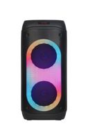 Enceintes d'extérieur JBR-810 avec microphones, 8'', batterie rechargeable 12V 4.5A, fonction TWS avec lumières RGB, microphone sans fil