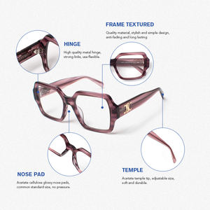 Omelle Best Seller donna <span class=keywords><strong>Vintage</strong></span> retrò occhiali da vista montature grandi dimensioni semplice Design classico irregolare acetato - Product Image 6