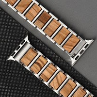 Venta al por Mayor de Correas de Reloj Personalizadas con Logotipo, Modernas y Antiguas, de Acero Inoxidable y Madera para Iwatch