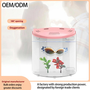 Petit <span class=keywords><strong>aquarium</strong></span> en acrylique <span class=keywords><strong>pour</strong></span> le salon, mini <span class=keywords><strong>aquarium</strong></span> <span class=keywords><strong>pour</strong></span> poissons rouges, filtre intégré, sans fonction de chauffage, garantie de 2 ans, série ATS - Product Image 1