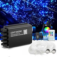 Kit de plafonnier Starlight 1000 pièces 32W, effets scintillants et météores, double moteur, 200 étoiles filantes, lumières à fibres optiques RGBW, modes synchronisation musicale