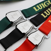 Lanière de téléphone personnalisée en gros pour employés de l'aviation, avec boucle de ceinture en métal détachable pour badge d'identification