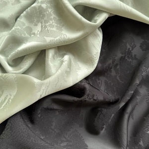 Tissu satiné en polyester tissé extensible, doux, de qualité supérieure, à motifs floraux, pour vêtements féminins, motif Botanical Mountain Stream, vente en gros # 137 - Product Image 2