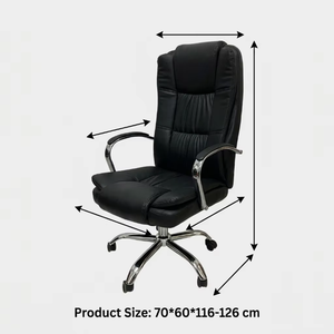 Chaise de bureau de luxe en PU, dossier haut, design exécutif, chaises de bureau de direction en cuir de luxe - Product Image 3