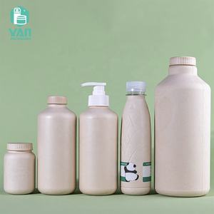 Emballage <span class=keywords><strong>YAN</strong></span>, flacon pompe en pulpe de bagasse de canne à sucre compostable et recyclable, populaire, vide, 120 ml, 350 ml, 1 L, pour gel douche - Product Image 1