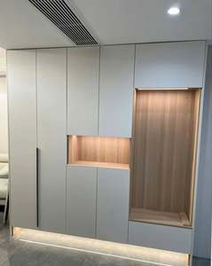 Modern Solid <b>Wood</b> Shoes <b>Cabinet</b> Durable and Eco-Friendly Living Room Furniture Customized Size for Villas Hotels Apartments - Product Image 1