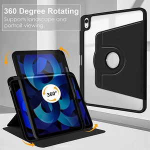 Étui rotatif à trois volets pour tablette <span class=keywords><strong>iPad</strong></span> A16 11e génération 2025 / <span class=keywords><strong>iPad</strong></span> 10e génération 10,9 pouces 2022 <span class=keywords><strong>avec</strong></span> support pour stylet et rotation à 360° - Product Image 4