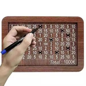 Banco per bambini regalo in legno quadrato salvadanaio salvadanaio con modello numerico - Product Image 6