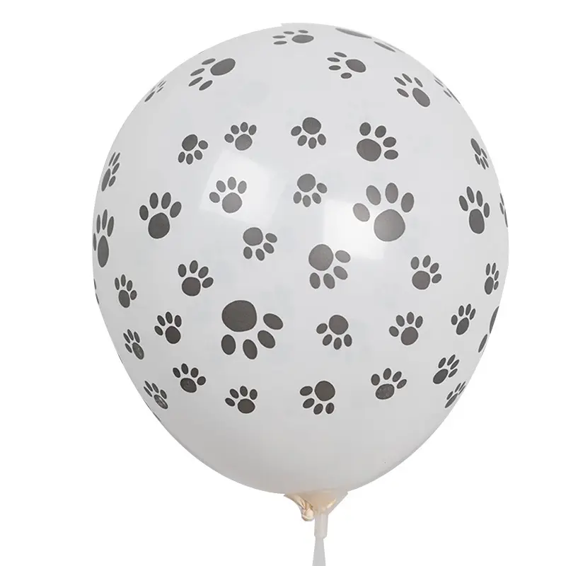 2024 12 pouces chiens patte vache taches tigre rayure imprimé léopard rayure dessin animé Latex ballons décoration en gros enfants anniversaire partie