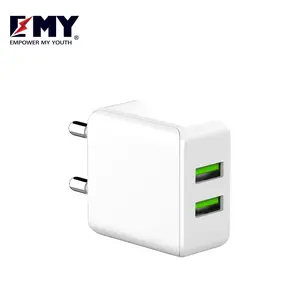 EMY 브랜드 새로운 도착 핫 세일 도매 휴대용 충전기 MY-A0202 5V/2.4A 12W