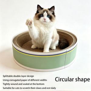 Rascador de Papel Corrugado Ecológico Personalizado, Cama Redonda para Gatos, Tabla para Rascar - Product Image 3