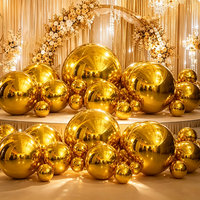 Vente directe de ballons gonflables réfléchissants personnalisés, en PVC haute brillance, pour fêtes, mariages, accessoires de scène