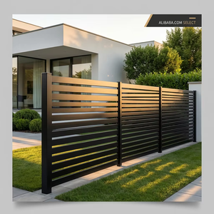 Panneaux de clôture modulaires en aluminium de 6 pieds avec modélisation 3D, assemblage facile, pour clôture d'intimité de villa et jardin - Product Image 1