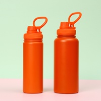 Bouteille d'eau sport portable isotherme en acier inoxydable 304, grande capacité, anti-chute, personnalisable, pour l'export.